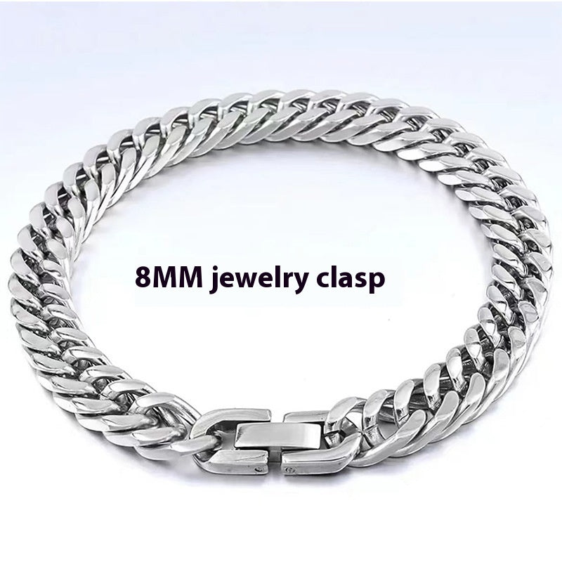 Stainless Steel Domineering Bracelet Titanium Steel Jewelry Buckle Cuba