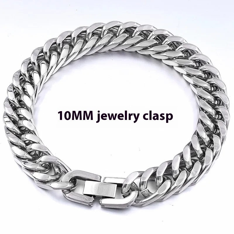 Stainless Steel Domineering Bracelet Titanium Steel Jewelry Buckle Cuba