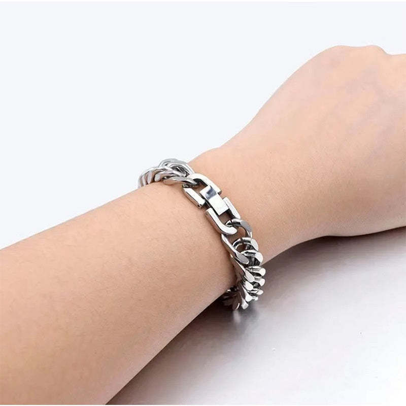 Stainless Steel Domineering Bracelet Titanium Steel Jewelry Buckle Cuba