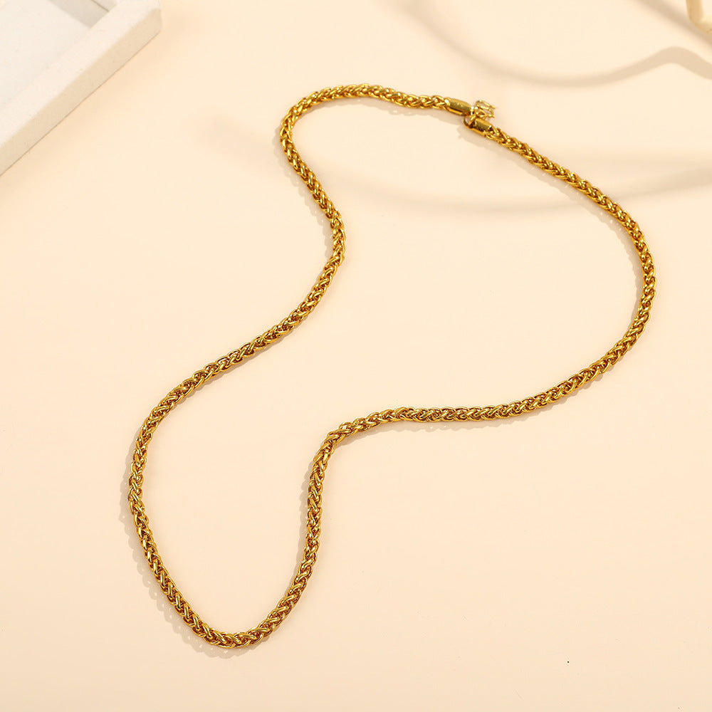 Personality Simple Titanium Steel No Fading Snake Bones Chain