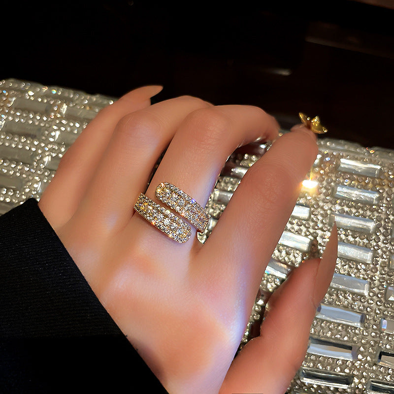 Simple Electroplated Diamond-embedded Open Ring