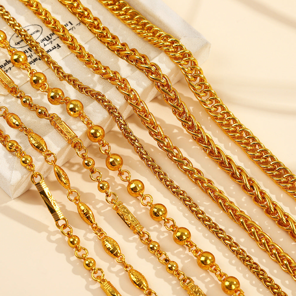 Personality Simple Titanium Steel No Fading Snake Bones Chain