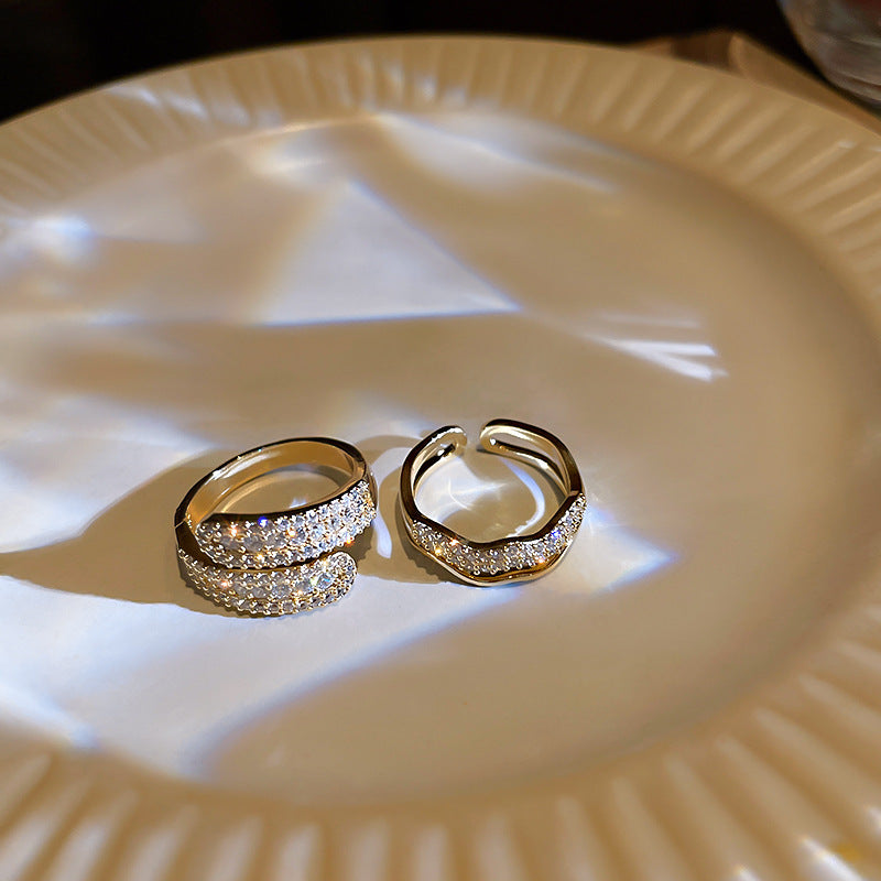 Simple Electroplated Diamond-embedded Open Ring