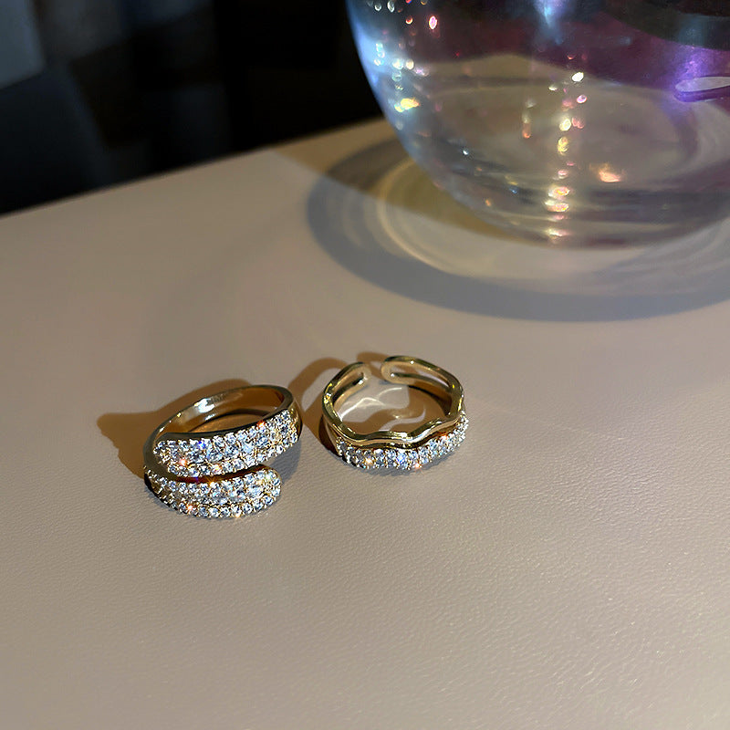 Simple Electroplated Diamond-embedded Open Ring
