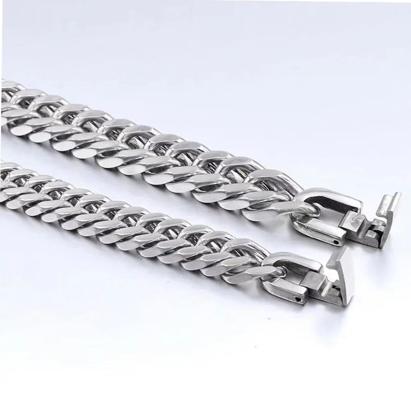 Stainless Steel Domineering Bracelet Titanium Steel Jewelry Buckle Cuba