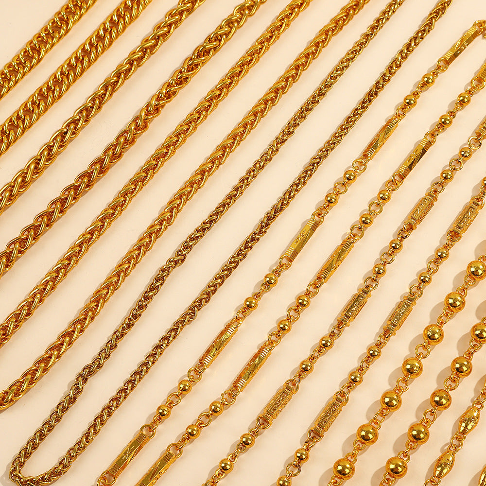 Personality Simple Titanium Steel No Fading Snake Bones Chain